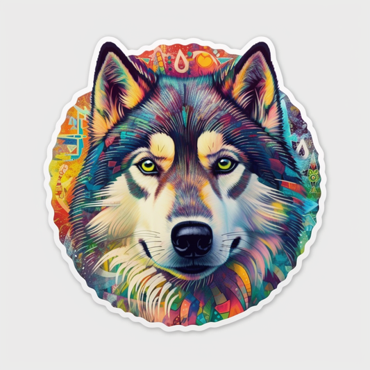 Siberian Dog Vinyl Decal Sticker for Car, Laptop, Tumbler and more # 2066