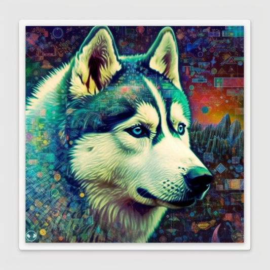 Siberian Dog Vinyl Decal Sticker for Car, Laptop, Tumbler and more # 002256