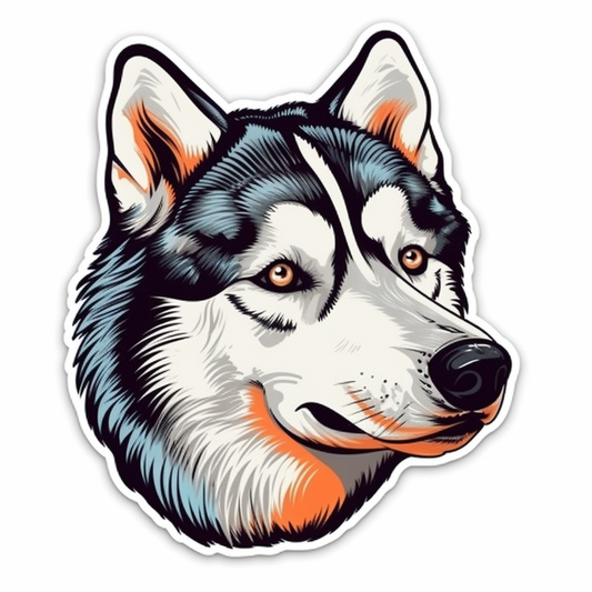 Siberian Dog Vinyl Decal Sticker for Car, Laptop, Tumbler and more # 2029