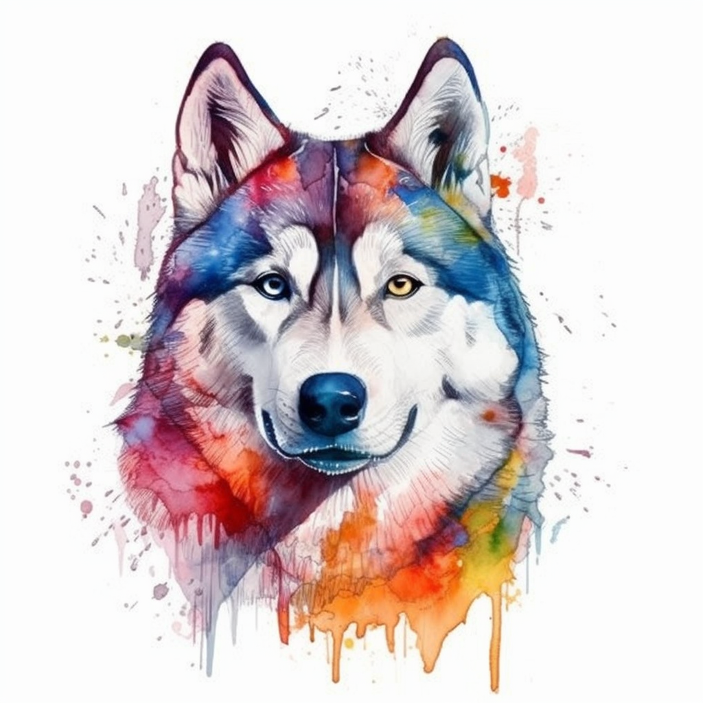 Siberian Dog Vinyl Decal Sticker for Car, Laptop, Tumbler and more # 2067