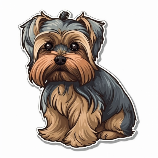 Yorkshire Dog Vinyl Decal Sticker for Car, Laptop, Tumbler and more # 2125