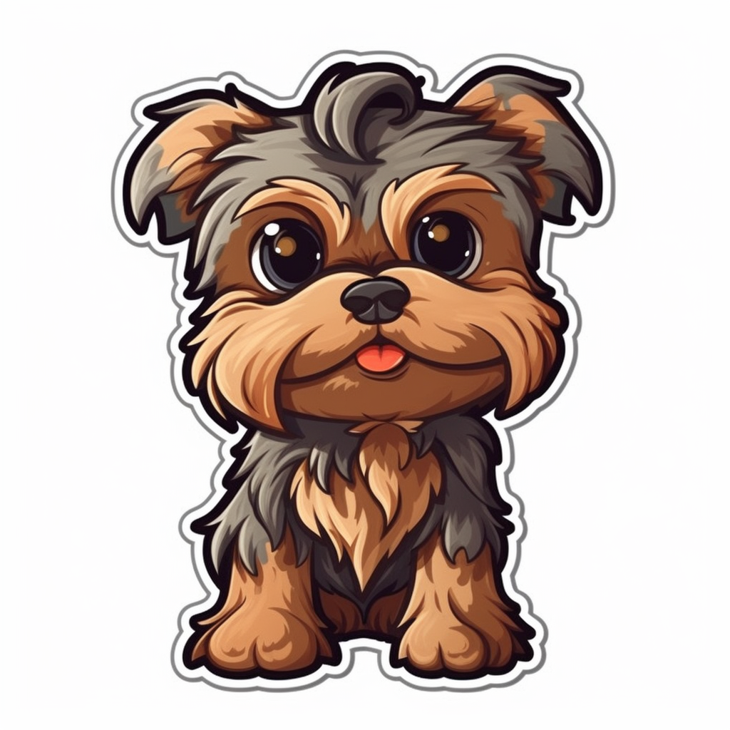 Yorkshire Dog Vinyl Decal Sticker for Car, Laptop, Tumbler and more # 002216