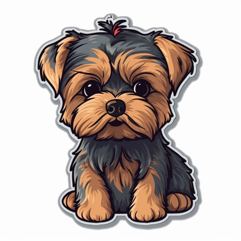 Yorkshire Dog Vinyl Decal Sticker for Car, Laptop, Tumbler and more # 002412