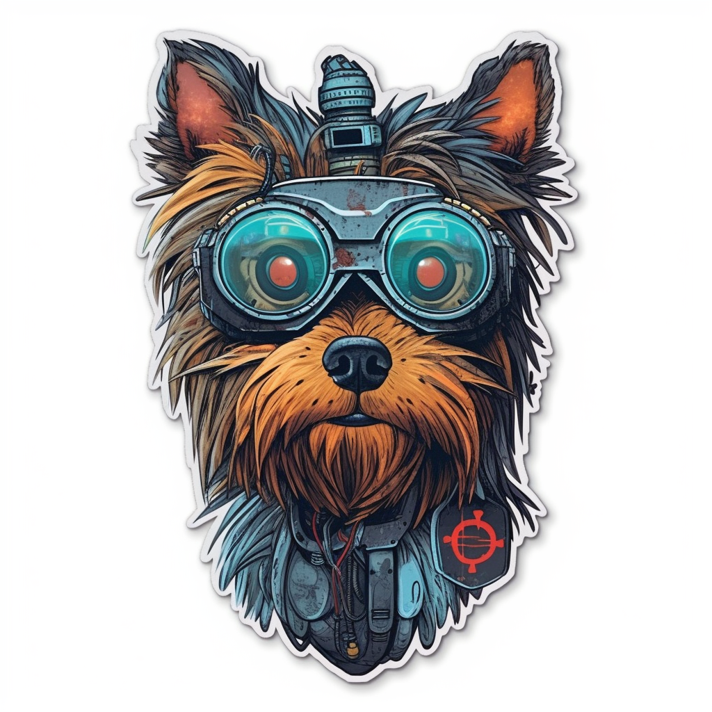 Yorkshire Dog Vinyl Decal Sticker for Car, Laptop, Tumbler and more # 002358