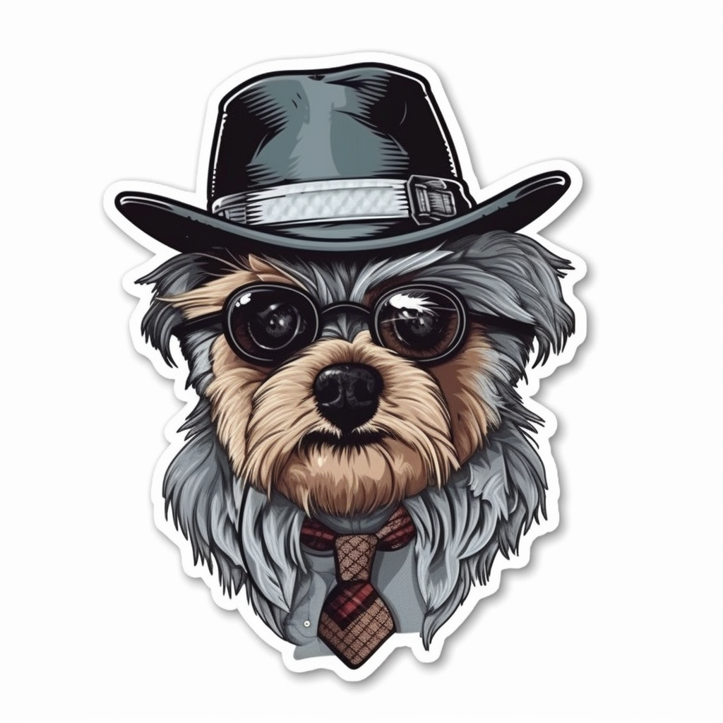 Yorkshire Dog Vinyl Decal Sticker for Car, Laptop, Tumbler and more # 002298
