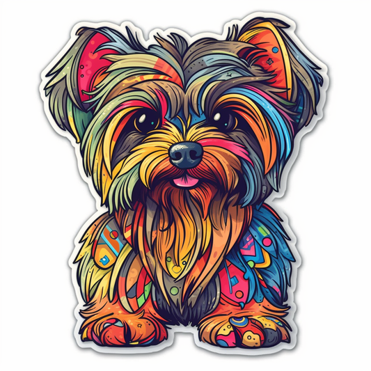Yorkshire Dog Vinyl Decal Sticker for Car, Laptop, Tumbler and more # 002429