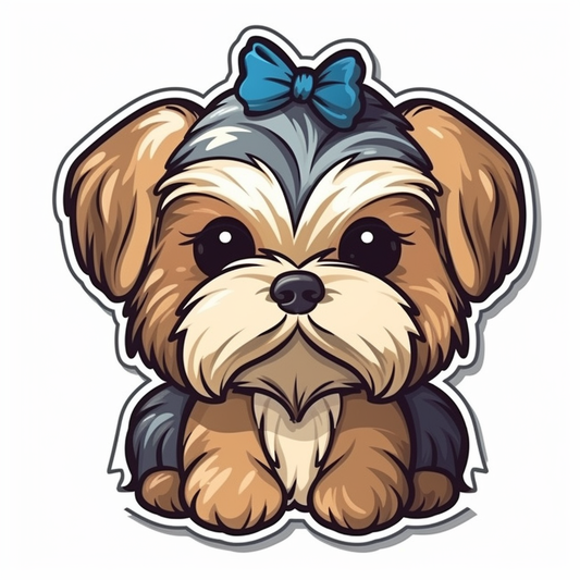 Yorkshire Dog Vinyl Decal Sticker for Car, Laptop, Tumbler and more # 2159