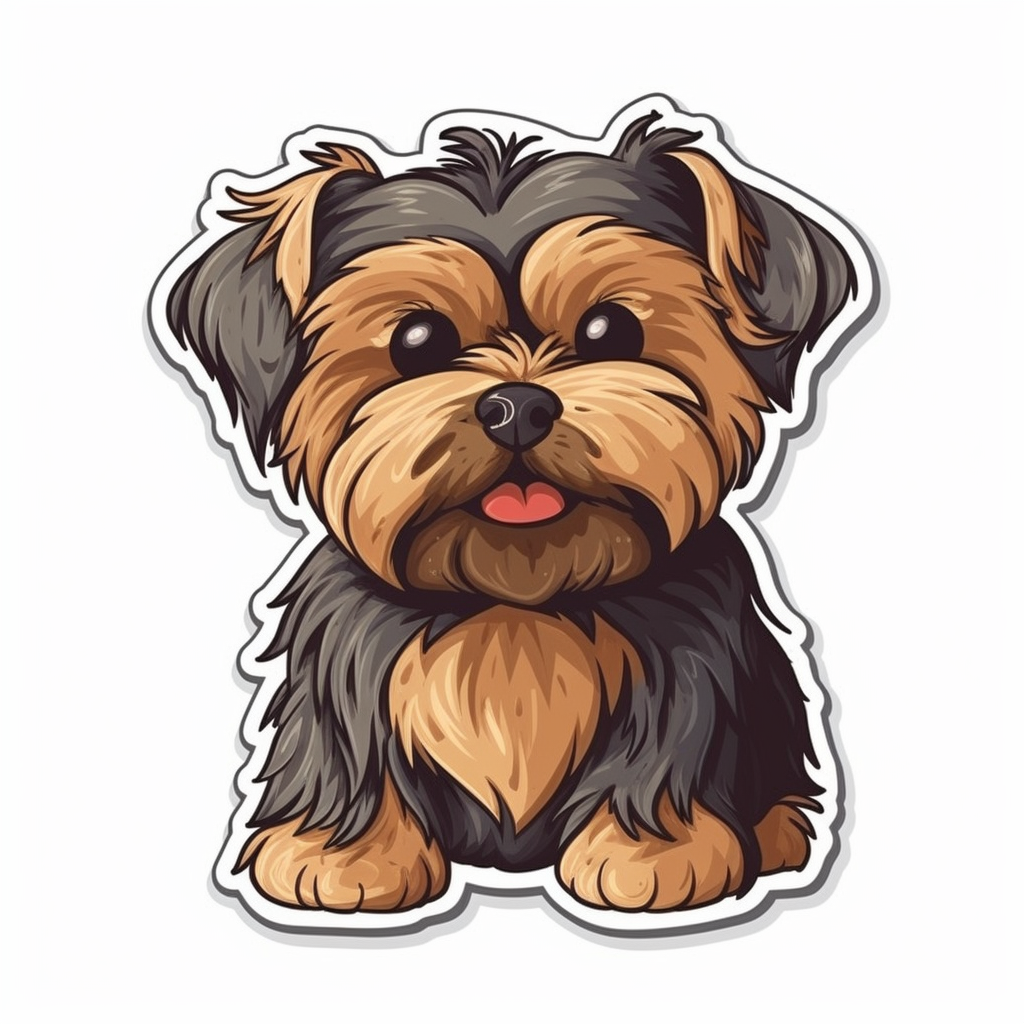 Yorkshire Dog Vinyl Decal Sticker for Car, Laptop, Tumbler and more # 002231