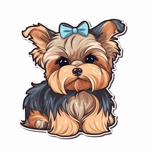 Yorkshire Dog Vinyl Decal Sticker for Car, Laptop, Tumbler and more # 002312