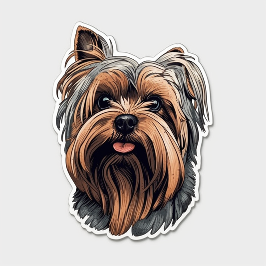 Yorkshire Dog Vinyl Decal Sticker for Car, Laptop, Tumbler and more # 002408