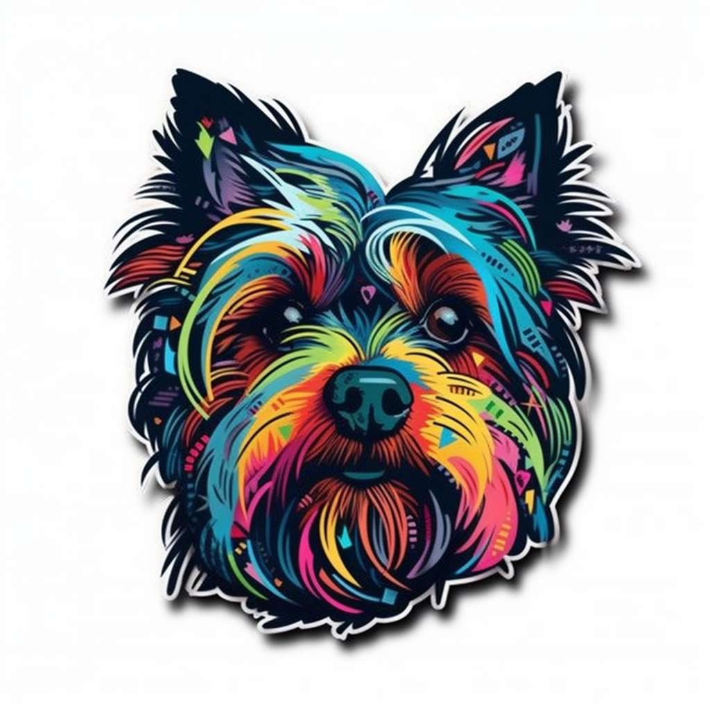 Yorkshire Dog Vinyl Decal Sticker for Car, Laptop, Tumbler and more # 002317