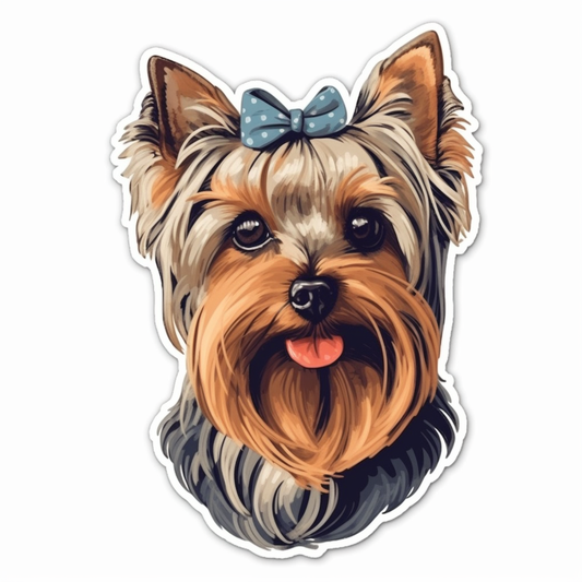 Yorkshire Dog Vinyl Decal Sticker for Car, Laptop, Tumbler and more # 002366