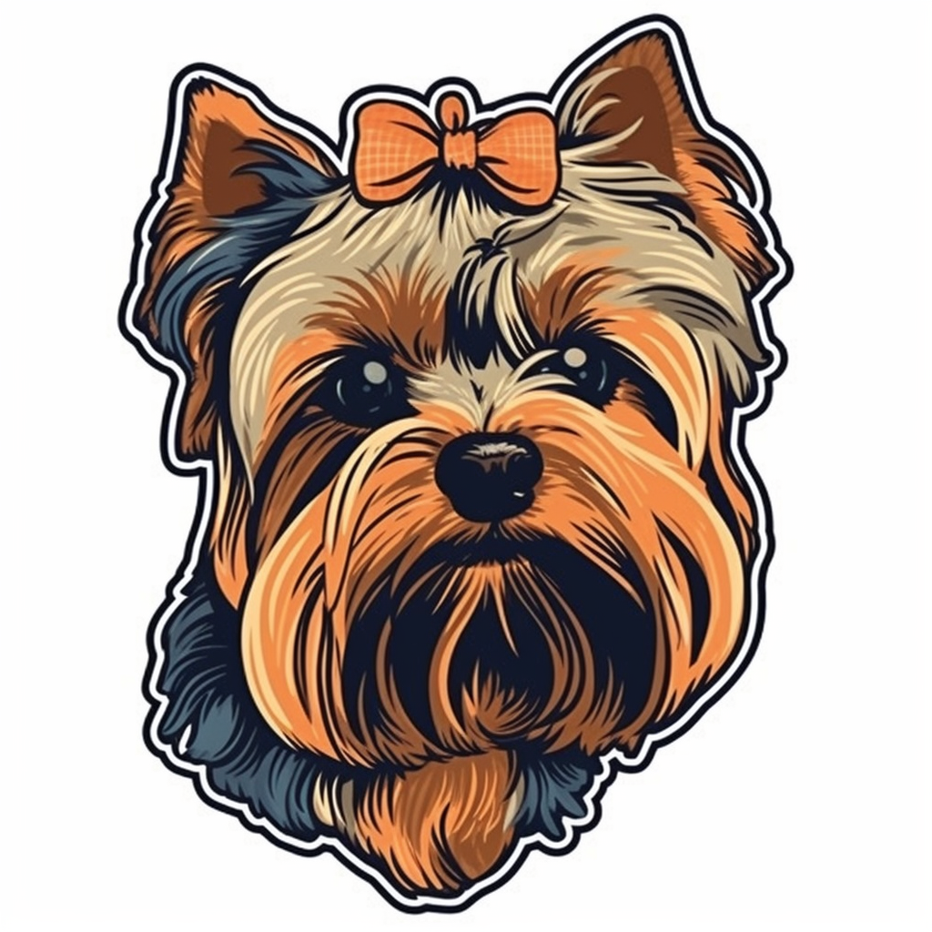 Yorkshire Dog Vinyl Decal Sticker for Car, Laptop, Tumbler and more # 002430