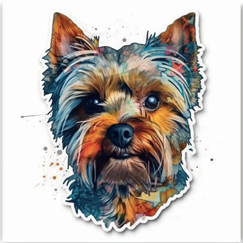 Yorkshire Dog Vinyl Decal Sticker for Car, Laptop, Tumbler and more # 002258