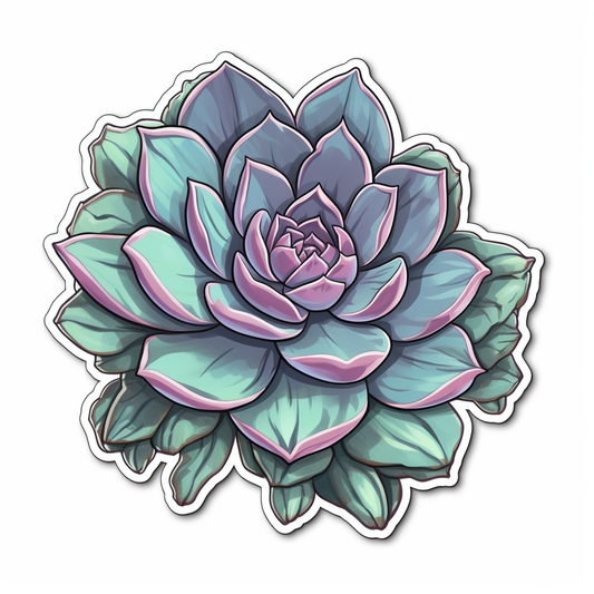 Echeveria Succulent Vinyl Decal Sticker for Car, Laptop, Tumbler and more # 006745