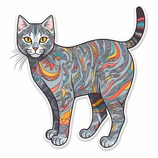 Egyptian Mau Cat Vinyl Decal Sticker for Car, Laptop, Tumbler and more # 007750