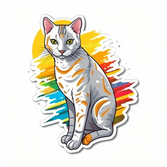 Egyptian Mau Cat Vinyl Decal Sticker for Car, Laptop, Tumbler and more # 007718