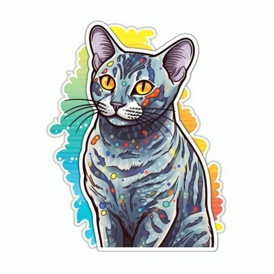 Egyptian Mau Cat Vinyl Decal Sticker for Car, Laptop, Tumbler and more # 007744