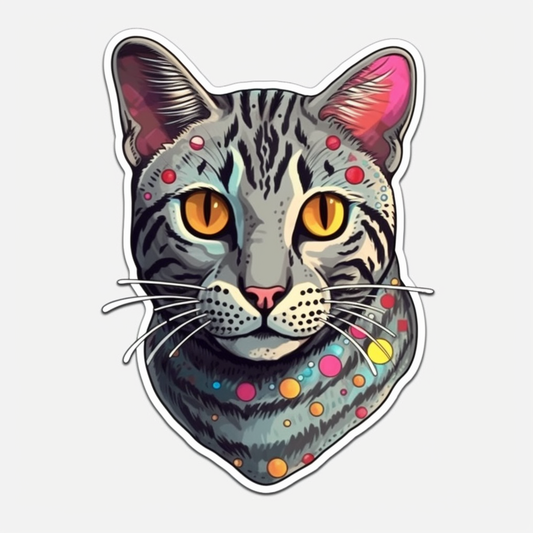 Egyptian Mau Cat Vinyl Decal Sticker for Car, Laptop, Tumbler and more # 007730