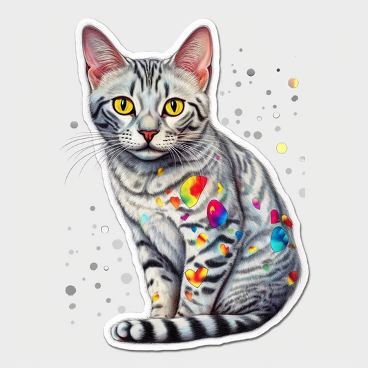 Egyptian Mau Cat Vinyl Decal Sticker for Car, Laptop, Tumbler and more # 007722