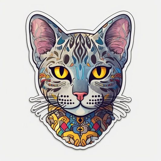 Egyptian Mau Cat Vinyl Decal Sticker for Car, Laptop, Tumbler and more # 007728