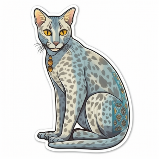 Egyptian Mau Cat Vinyl Decal Sticker for Car, Laptop, Tumbler and more # 007706