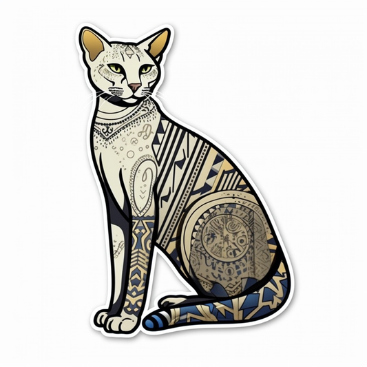 Egyptian Mau Cat Vinyl Decal Sticker for Car, Laptop, Tumbler and more # 007704