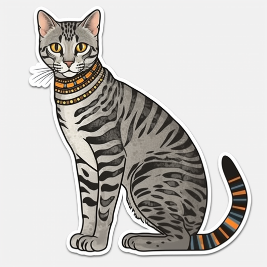 Egyptian Mau Cat Vinyl Decal Sticker for Car, Laptop, Tumbler and more # 007705