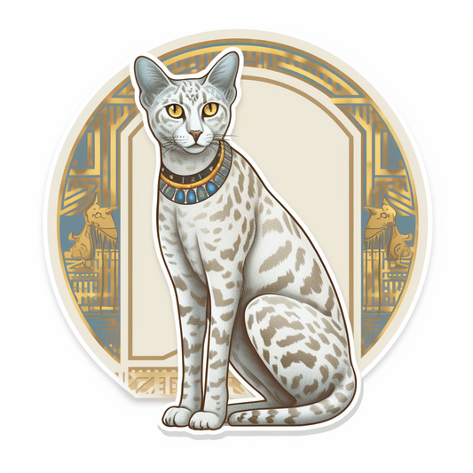 Egyptian Mau Cat Vinyl Decal Sticker for Car, Laptop, Tumbler and more # 007739