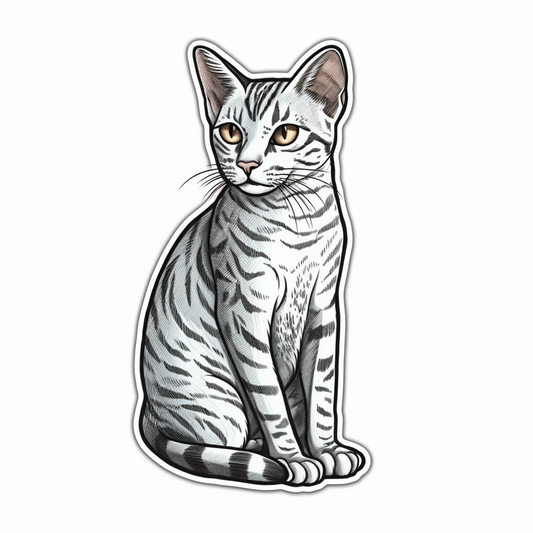 Egyptian Mau Cat Vinyl Decal Sticker for Car, Laptop, Tumbler and more # 007734