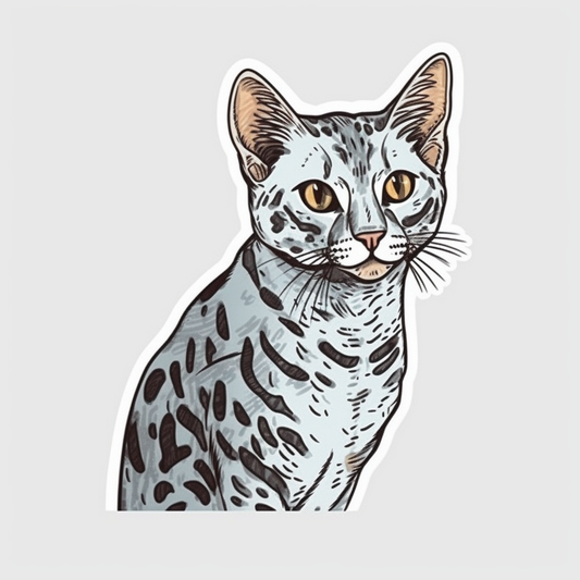 Egyptian Mau Cat Vinyl Decal Sticker for Car, Laptop, Tumbler and more # 007749