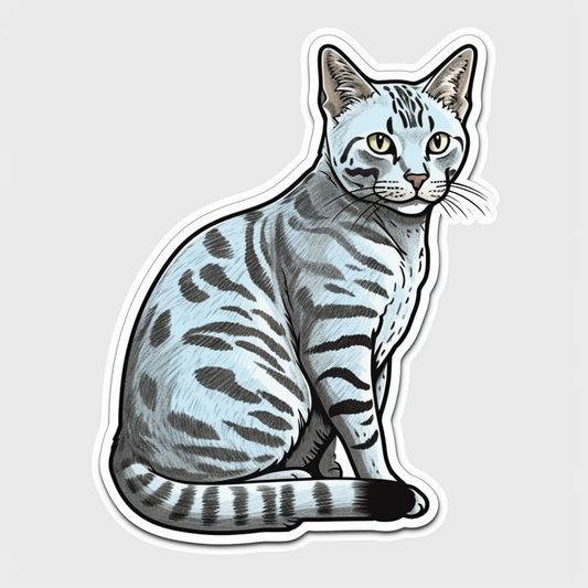 Egyptian Mau Cat Vinyl Decal Sticker for Car, Laptop, Tumbler and more # 007745