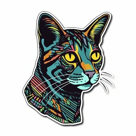 Egyptian Mau Cat Vinyl Decal Sticker for Car, Laptop, Tumbler and more # 007764