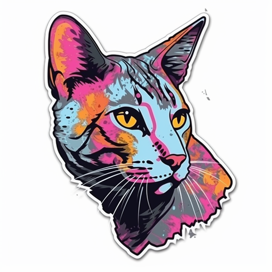Egyptian Mau Cat Vinyl Decal Sticker for Car, Laptop, Tumbler and more # 007733