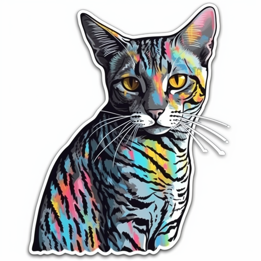 Egyptian Mau Cat Vinyl Decal Sticker for Car, Laptop, Tumbler and more # 007765