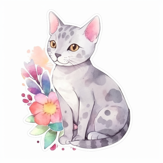 Egyptian Mau Cat Vinyl Decal Sticker for Car, Laptop, Tumbler and more # 007740