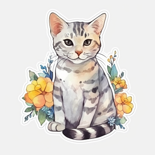 Egyptian Mau Cat Vinyl Decal Sticker for Car, Laptop, Tumbler and more # 007724