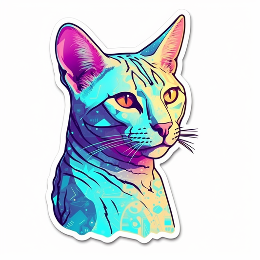Egyptian Mau Cat Vinyl Decal Sticker for Car, Laptop, Tumbler and more # 007732
