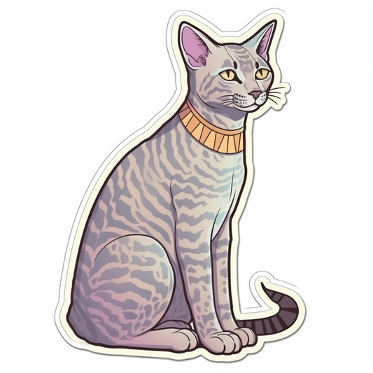 Egyptian Mau Cat Vinyl Decal Sticker for Car, Laptop, Tumbler and more # 007737
