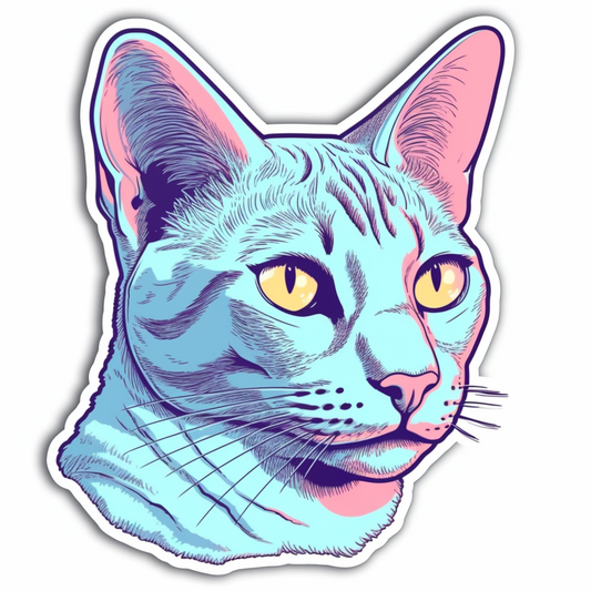 Egyptian Mau Cat Vinyl Decal Sticker for Car, Laptop, Tumbler and more # 007762