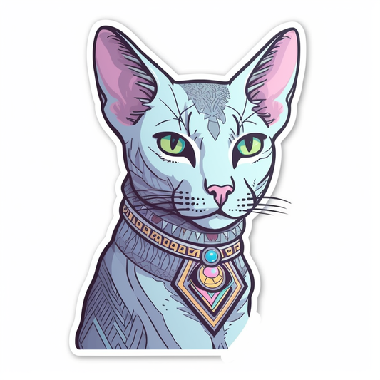 Egyptian Mau Cat Vinyl Decal Sticker for Car, Laptop, Tumbler and more # 007738