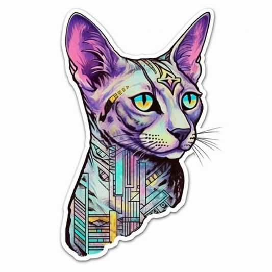 Egyptian Mau Cat Vinyl Decal Sticker for Car, Laptop, Tumbler and more # 007758