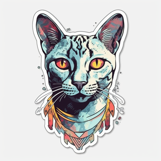 Egyptian Mau Cat Vinyl Decal Sticker for Car, Laptop, Tumbler and more # 007766