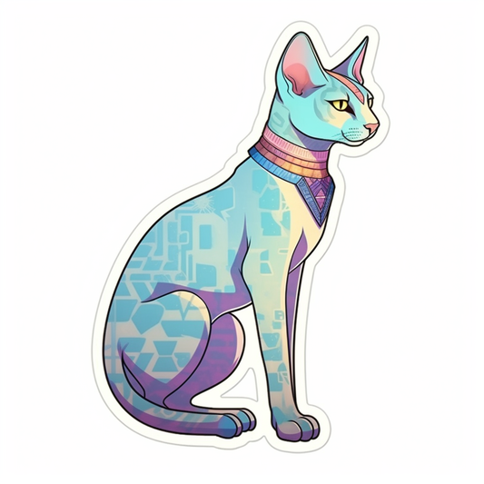 Egyptian Mau Cat Vinyl Decal Sticker for Car, Laptop, Tumbler and more # 007721