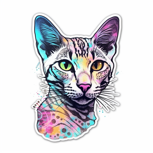 Egyptian Mau Cat Vinyl Decal Sticker for Car, Laptop, Tumbler and more # 007747