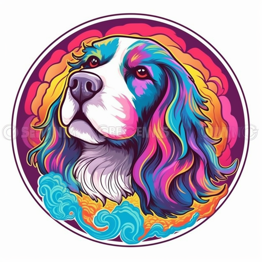 English Springer Spaniel Dog Vinyl Decal Sticker for Car, Laptop, Tumbler and more # 007485