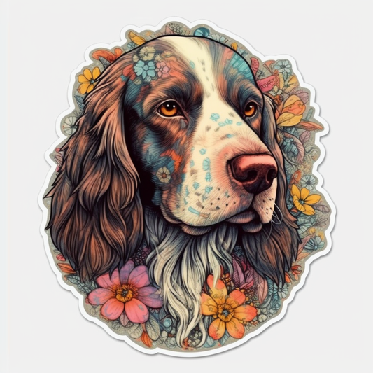 English Springer Spaniel Dog Vinyl Decal Sticker for Car, Laptop, Tumbler and more # 007486