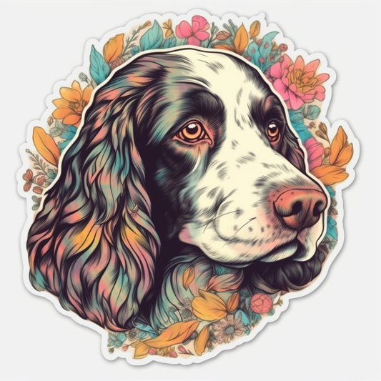 English Springer Spaniel Dog Vinyl Decal Sticker for Car, Laptop, Tumbler and more # 007487