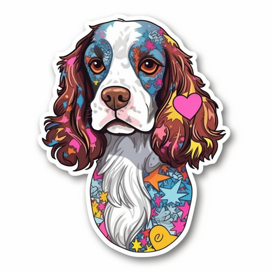 English Springer Spaniel Dog Vinyl Decal Sticker for Car, Laptop, Tumbler and more # 007499
