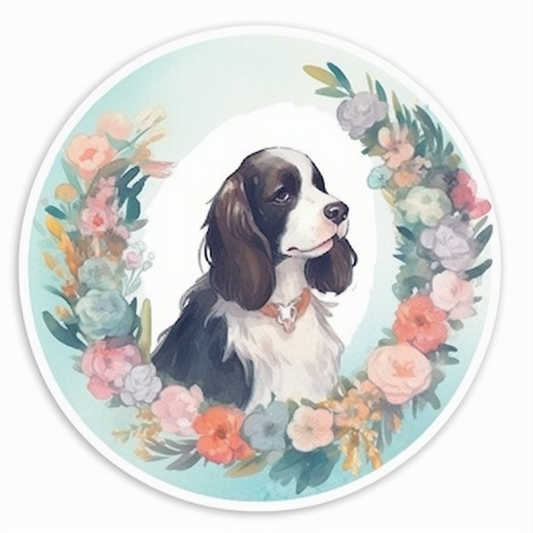 English Springer Spaniel Dog Vinyl Decal Sticker for Car, Laptop, Tumbler and more # 007509